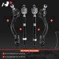 4 Pcs Front Inner & Outer Tie Rod End Kit for 2018 Kia Forte