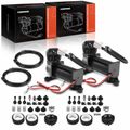 Two Sets 200 PSI 0.375 Inch NPT Air Suspension Compressor Kit for Train Horns 12V