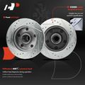 6 Pcs Front Drilled Brake Rotors & Ceramic Brake Pads for 1994 Ford E-150 Econoline