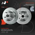 6 Pcs Front Drilled Brake Rotors & Ceramic Brake Pads for 1994 Ford E-150 Econoline