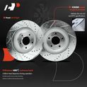 6 Pcs Front Drilled Brake Rotors & Ceramic Brake Pads for 2008 Buick Lucerne