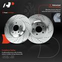 6 Pcs Front Drilled Brake Rotors & Ceramic Brake Pads for 2008 Buick Lucerne