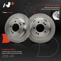 6 Pcs Rear Disc Brake Rotors & Ceramic Brake Pads for 2018 Hyundai Elantra GT