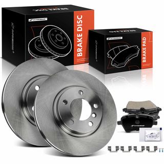 6 Pcs Front Disc Brake Rotors & Ceramic Brake Pads for Mini Cooper Countryman 11-16