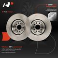 6 Pcs Front Disc Brake Rotors & Ceramic Brake Pads for 2017 Volkswagen Golf