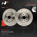 6 Pcs Front Disc Brake Rotors & Ceramic Brake Pads for 2017 Volkswagen Golf