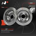 6 Pcs Rear Disc Brake Rotors & Ceramic Brake Pads for 2005 Acura RL