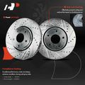 6 Pcs Front Drilled Brake Rotors & Ceramic Brake Pads for 2021 Mazda 6