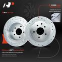 12 Pcs Front & Rear Drilled Brake Rotors & Ceramic Brake Pads for 2005 Nissan Altima