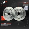 6 Pcs Rear Drilled Brake Rotors & Ceramic Brake Pads for 2012 Tesla S