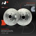 6 Pcs Rear Drilled Brake Rotors & Ceramic Brake Pads for 2012 Tesla S