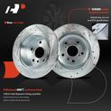 6 Pcs Rear Drilled Brake Rotors & Ceramic Brake Pads for 1992 Toyota Camry