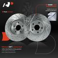 6 Pcs Front Drilled Brake Rotors & Ceramic Brake Pads for 2010 Cadillac CTS