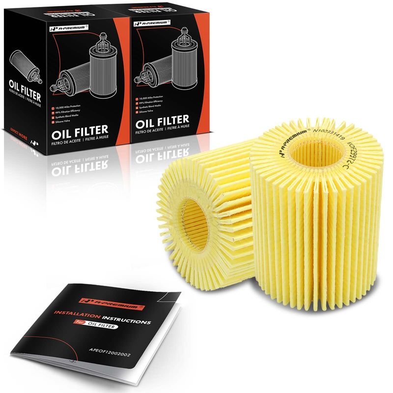 2 Pcs Engine Oil Filter for 2017 Lexus GS350