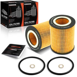 2 Pcs Engine Oil Filter for BMW 325Ci 325xi X3 330Ci 328Ci 323i 325i 328i