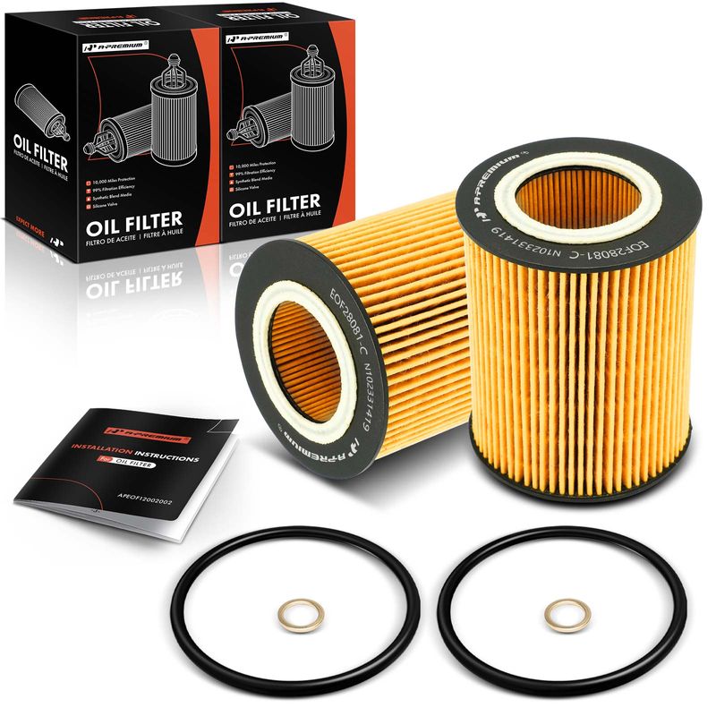 2 Pcs Engine Oil Filter for 2003 BMW 325Ci