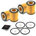 4 Pcs Engine Oil Filter for 1999 BMW 323i