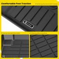 4 Pcs Front & Rear Black TPE textured Floor Mats Liners for 2011 Jeep Compass