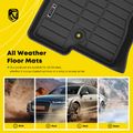 4 Pcs Front & Rear Black TPE textured Floor Mats Liners for 2011 Jeep Compass