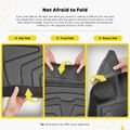 4 Pcs Front & Rear Black TPE textured Floor Mats Liners for 2011 Jeep Compass