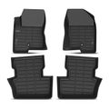 4 Pcs Front & Rear Black TPE textured Floor Mats Liners for 2011 Jeep Compass