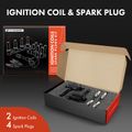 Contents of A-Premium 2004 Kia Spectra  ignition coil &  spark plug kit