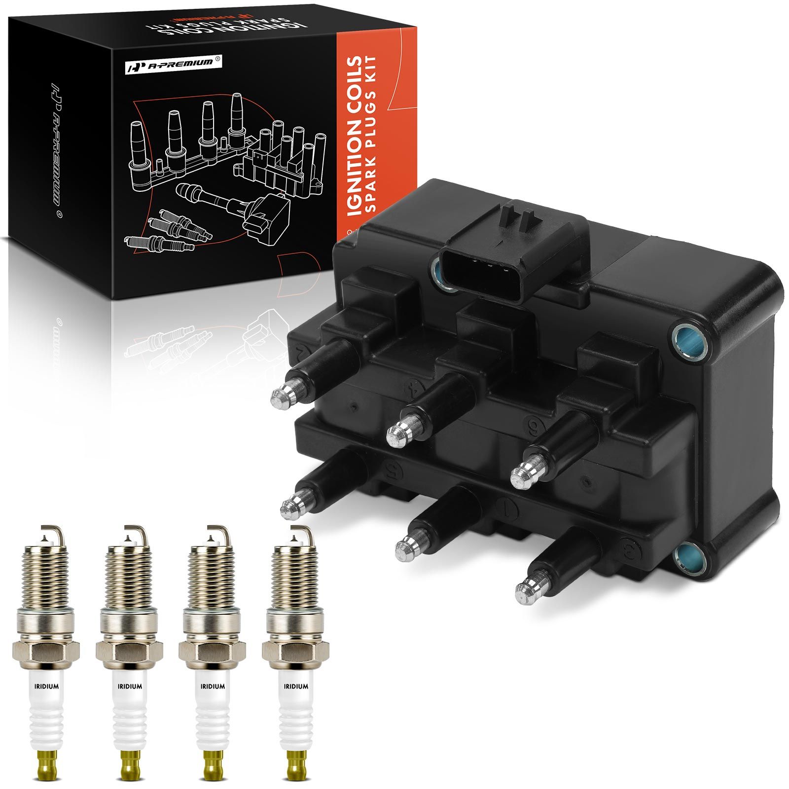 A-Premium  ignition coil &  spark plug kit for 2000 Dodge Grand Caravan