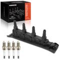 A-Premium  ignition coil &  spark plug kit for 2000 Saab 9-3