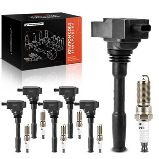 6 Pcs Ignition Coil & 6 Pcs IRIDIUM Spark Plug Kit for Ford F-150 Explorer Lincoln