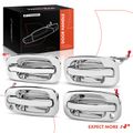 4 Pcs Chrome Front & Rear Exterior Door Handle for 2003 Chevrolet Silverado 2500 HD