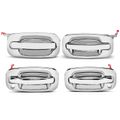 4 Pcs Chrome Front & Rear Exterior Door Handle for 2003 Chevrolet Silverado 2500 HD