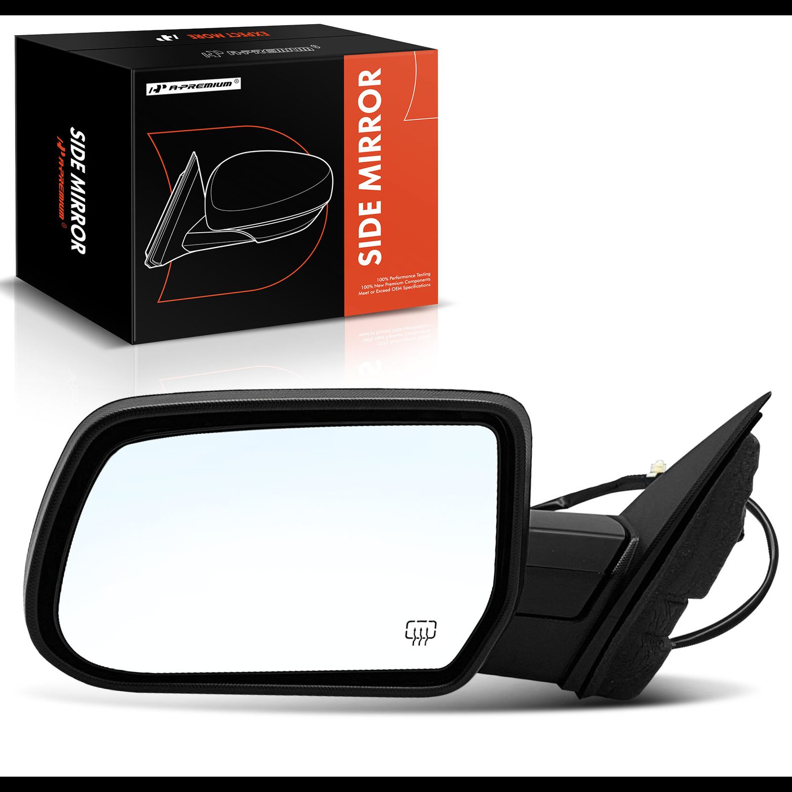 Driver Smooth Black Power Heated Mirror Assembly for 2013 Chevrolet Equinox