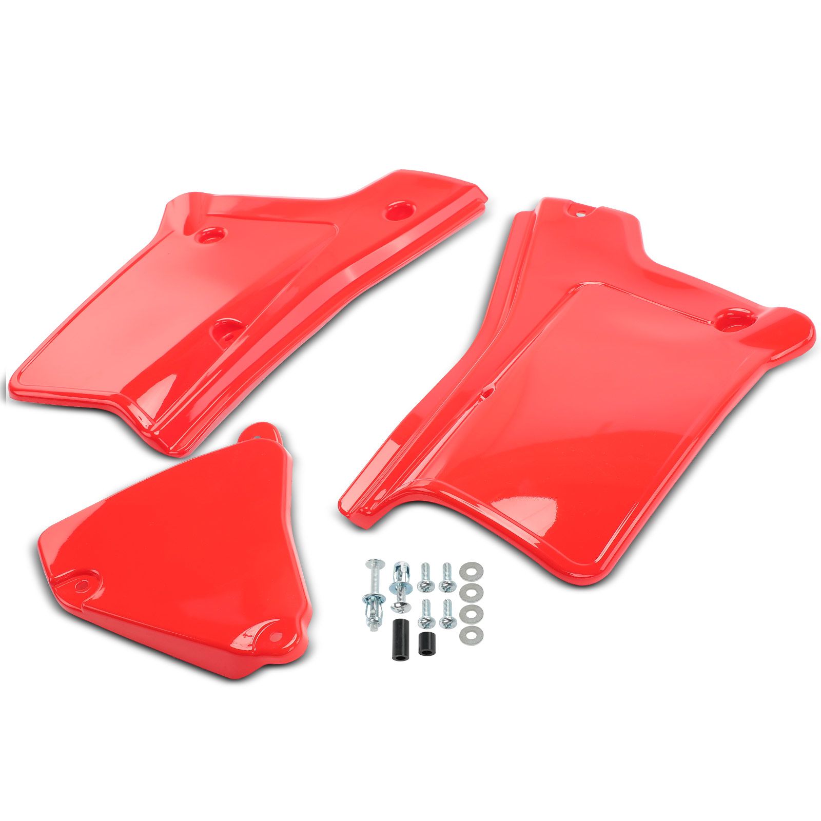 Left & Right Red Side Panels Covers Fender Plastic Body for 1989 Honda XR200R