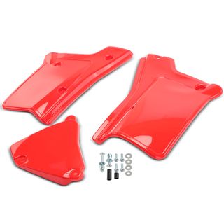 Left & Right Red Side Panels Covers Fender Plastic Body for Honda XR200R 84-02 XR250R