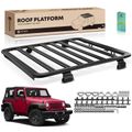 Black Aluminum Alloy Roof Rack Cargo Basket Luggage Carrier for 2008 Jeep Wrangler