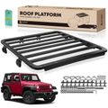 Black Aluminum Alloy Roof Rack Cargo Basket Luggage Carrier for 2008 Jeep Wrangler