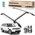 Black Aluminum Alloy & Nylon Roof Rack Side Rails for 2012 Land Rover LR2