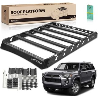 Black Aluminum Alloy Roof Rack Basket Luggage Carrier for Toyota 4Runner 10-23