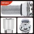 4 Pcs M14x1.5 Chrome Wheel Lock Stud Bolt & 1 Pc Key for 2006 BMW 750Li