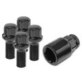 4 Pcs M14x1.5 Black Wheel Lock Stud Bolt & 1 Pc Key for 2015 Porsche Macan