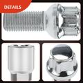 4 Pcs M14x1.5 Chrome Wheel Lock Stud Bolt & 1 Pc Key for 2018 Audi Q3 Quattro