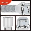 4 Pcs M14x1.5 Chrome Wheel Lock Stud Bolt & 1 Pc Key for 2017 Volvo S90