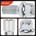 4 Pcs M14x1.5 Chrome Wheel Lock Stud Bolt & 1 Pc Key for 2017 Audi Q3 Quattro