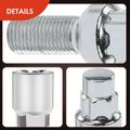 4 Pcs M14x1.5 Chrome Wheel Lock Stud Bolt & 1 Pc Key for 2012 Volkswagen Touareg