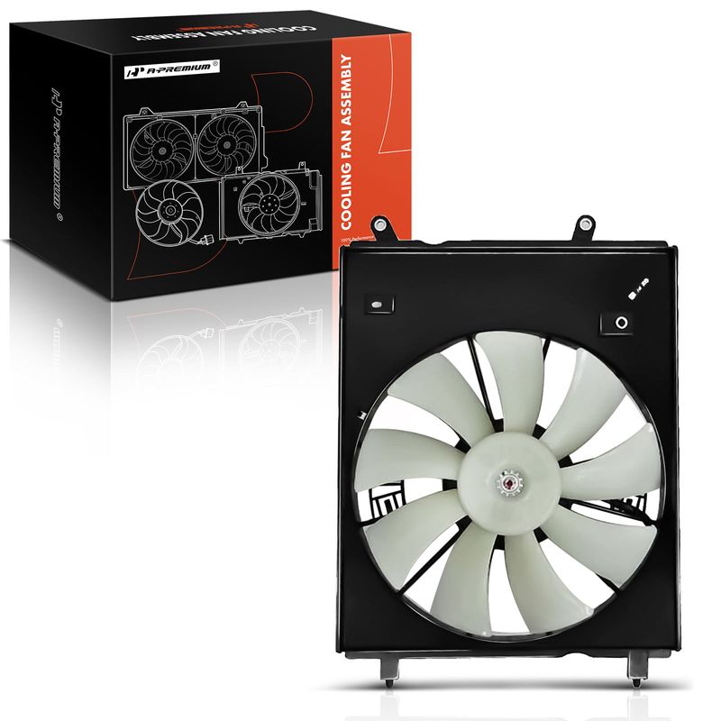 Left Single Radiator Cooling Fan Assembly with Shroud for 2001 Toyota Sienna