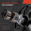 Single Radiator Cooling Fan Assembly with Shroud for 2012 Fiat 500