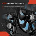 Dual Radiator Cooling Fan Assembly with Shroud for 2013 Ford Fusion