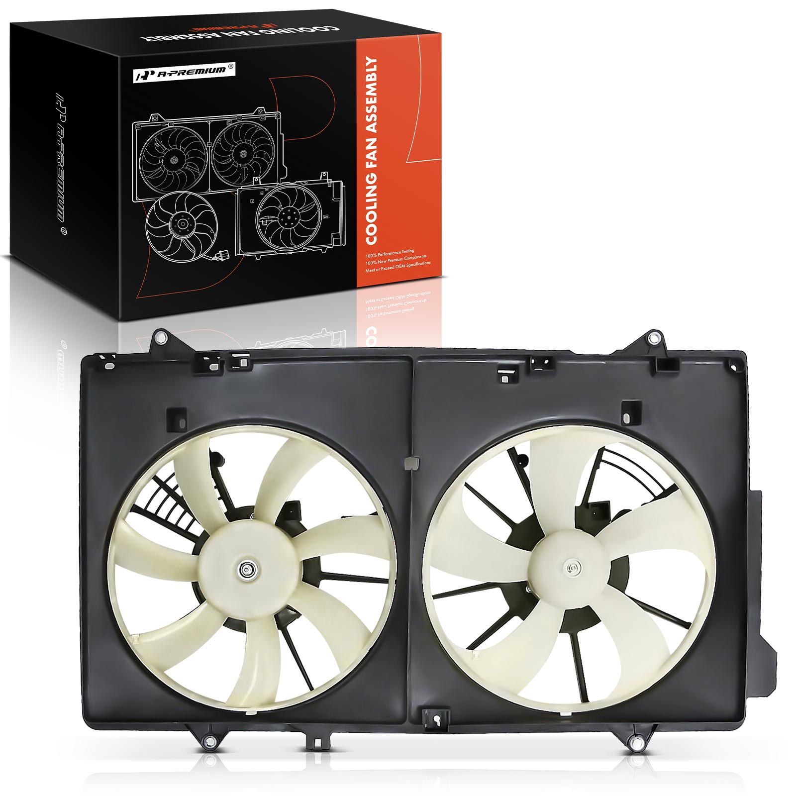 Dual Radiator Cooling Fan Assembly with Shroud for 2015 Mazda CX-5