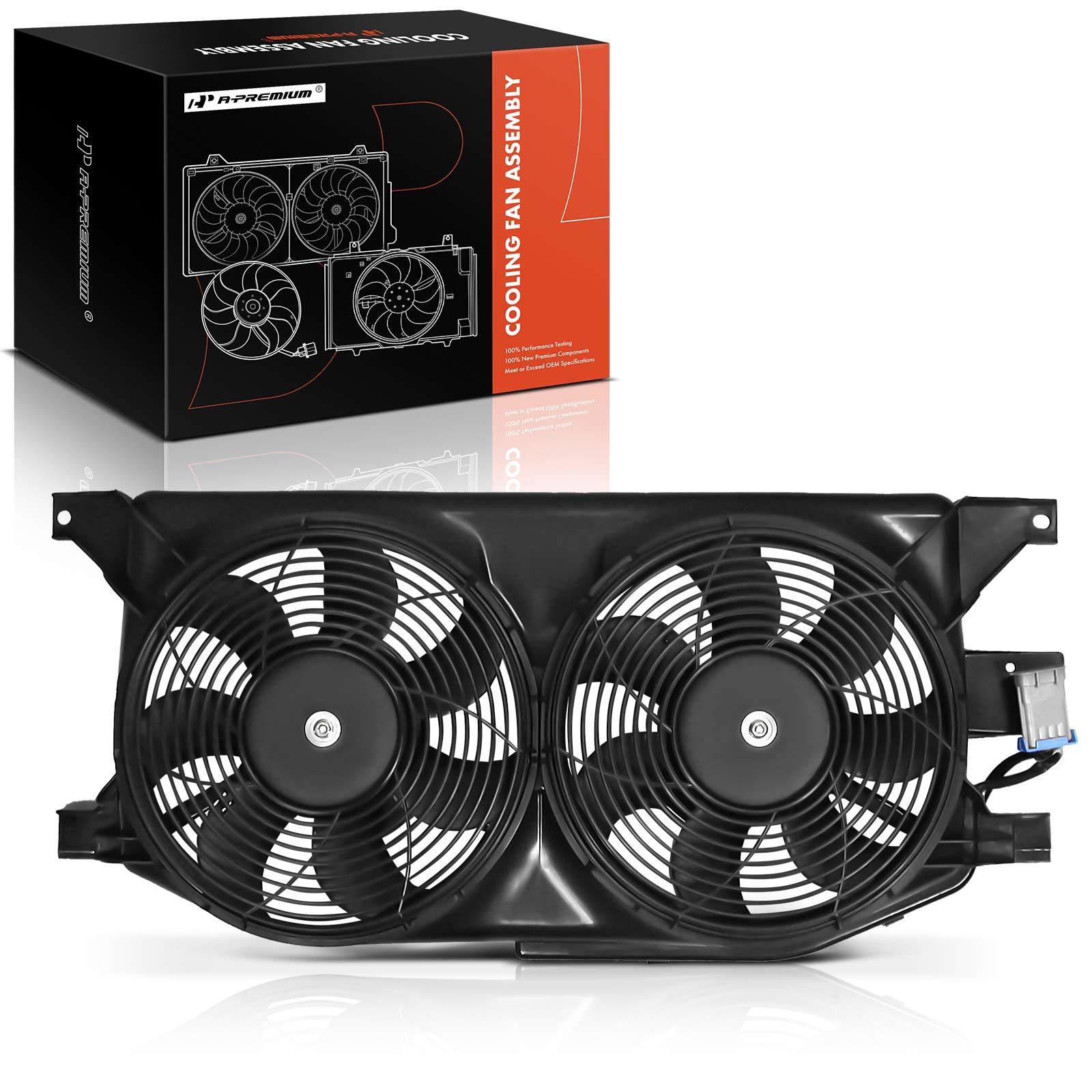 Dual Radiator Cooling Fan Assembly with Shroud for 2000 Mercedes-Benz ML320