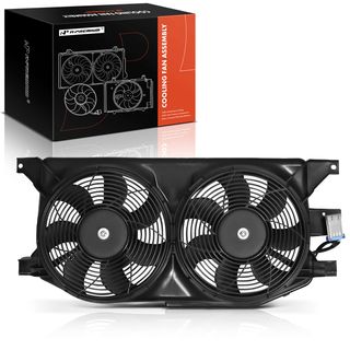Dual Radiator Cooling Fan Assembly with Shroud for Benz W163 ML320 ML350